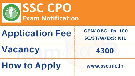 SSC CPO Exam Notification