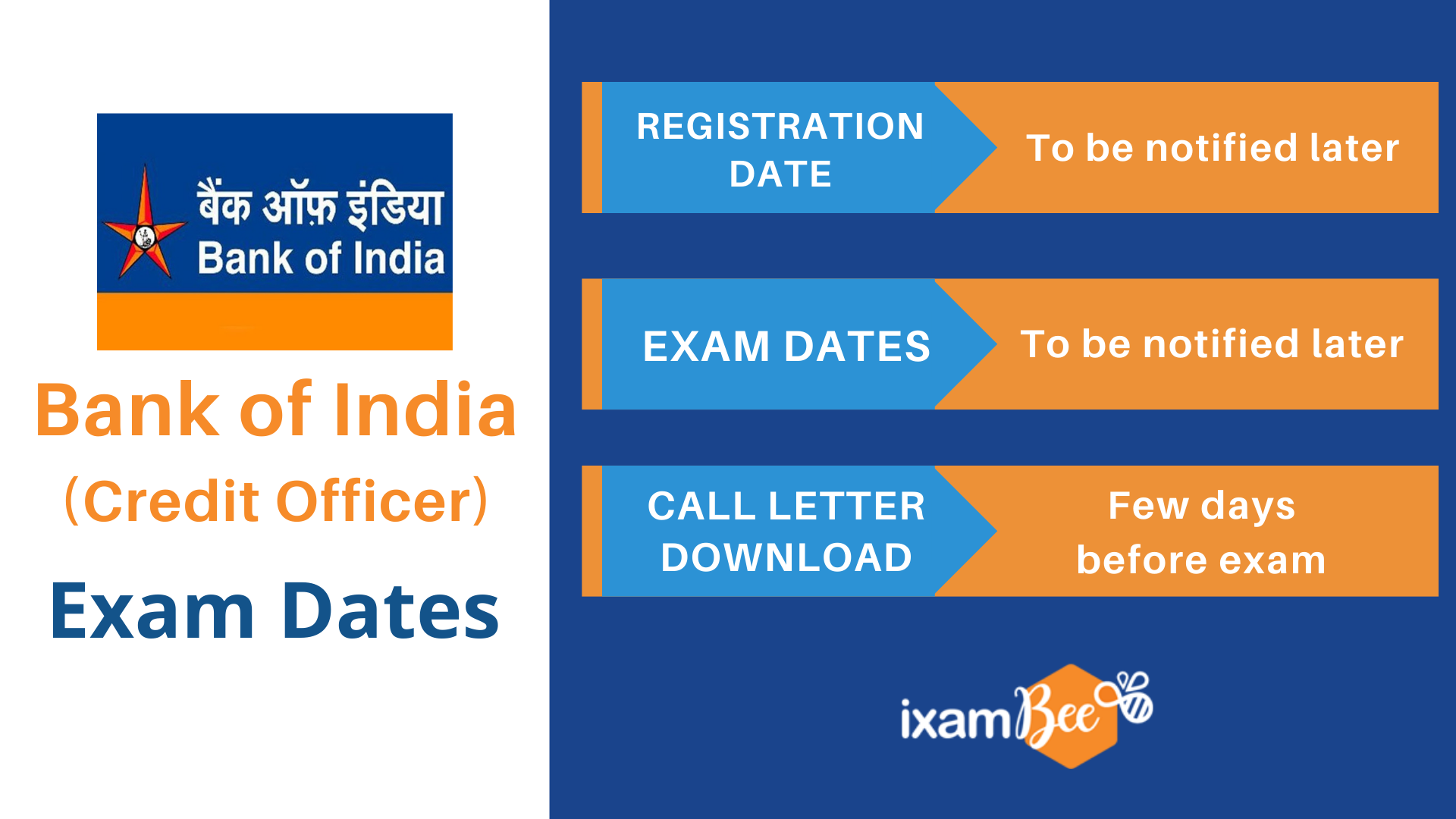 Bank Of India Credit Officer Exam Dates