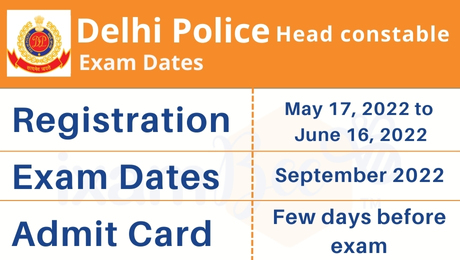 Delhi Police Head Constable Exam Dates