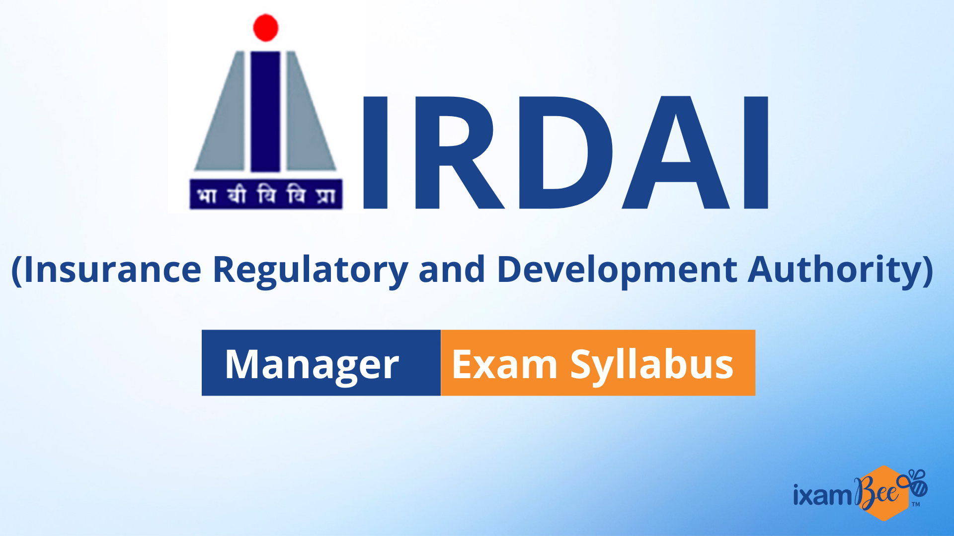 IRDAI Manager Exam Syllabus