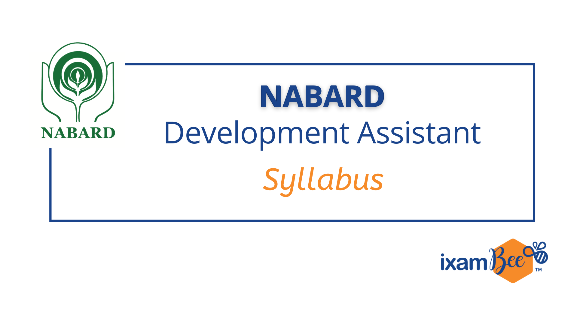 NABARD Development Assistant Exam Syllabus