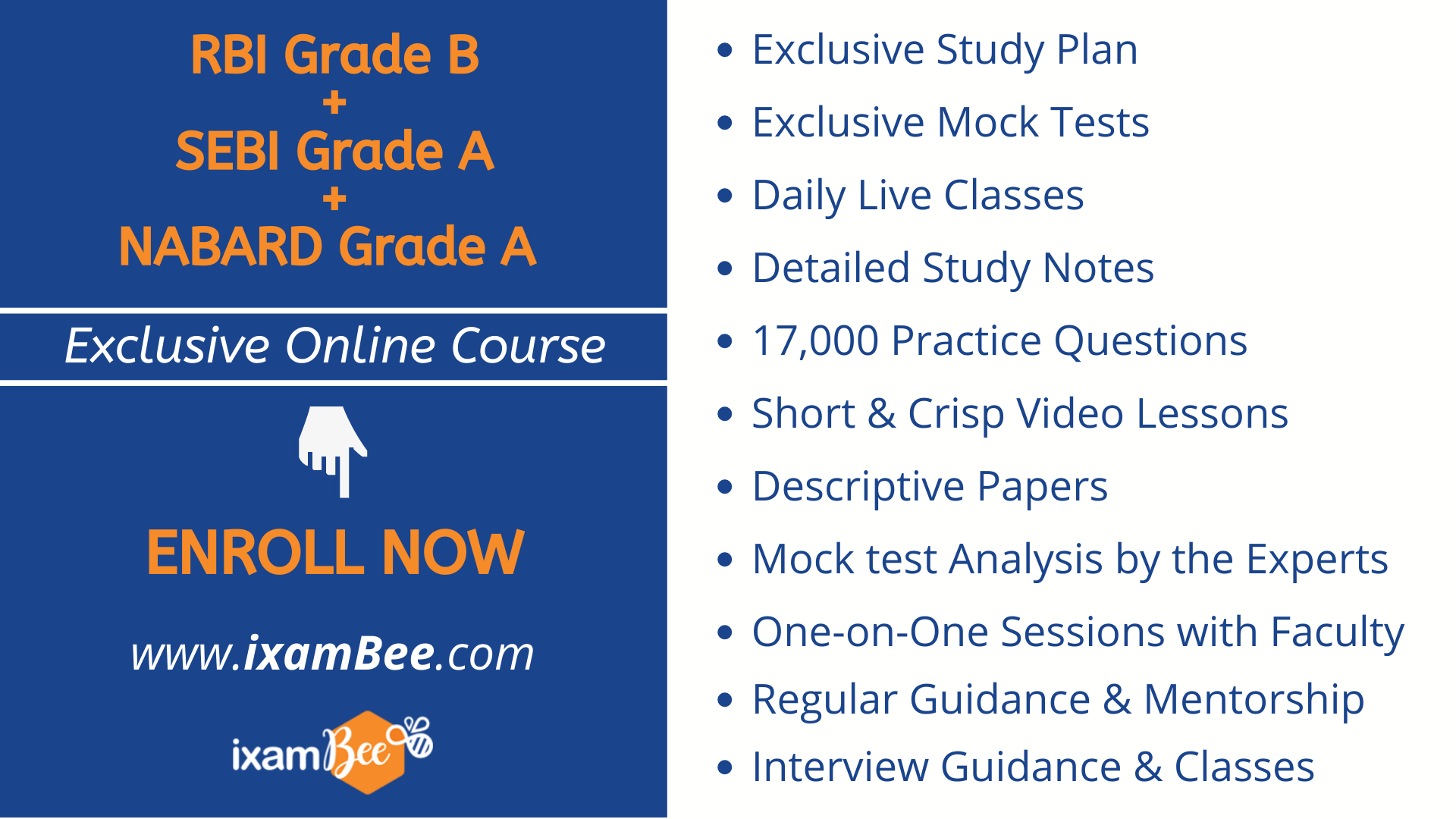 RBI Grade B + SEBI Grade A + NABARD Grade A EXCLUSIVE Online course Online Course