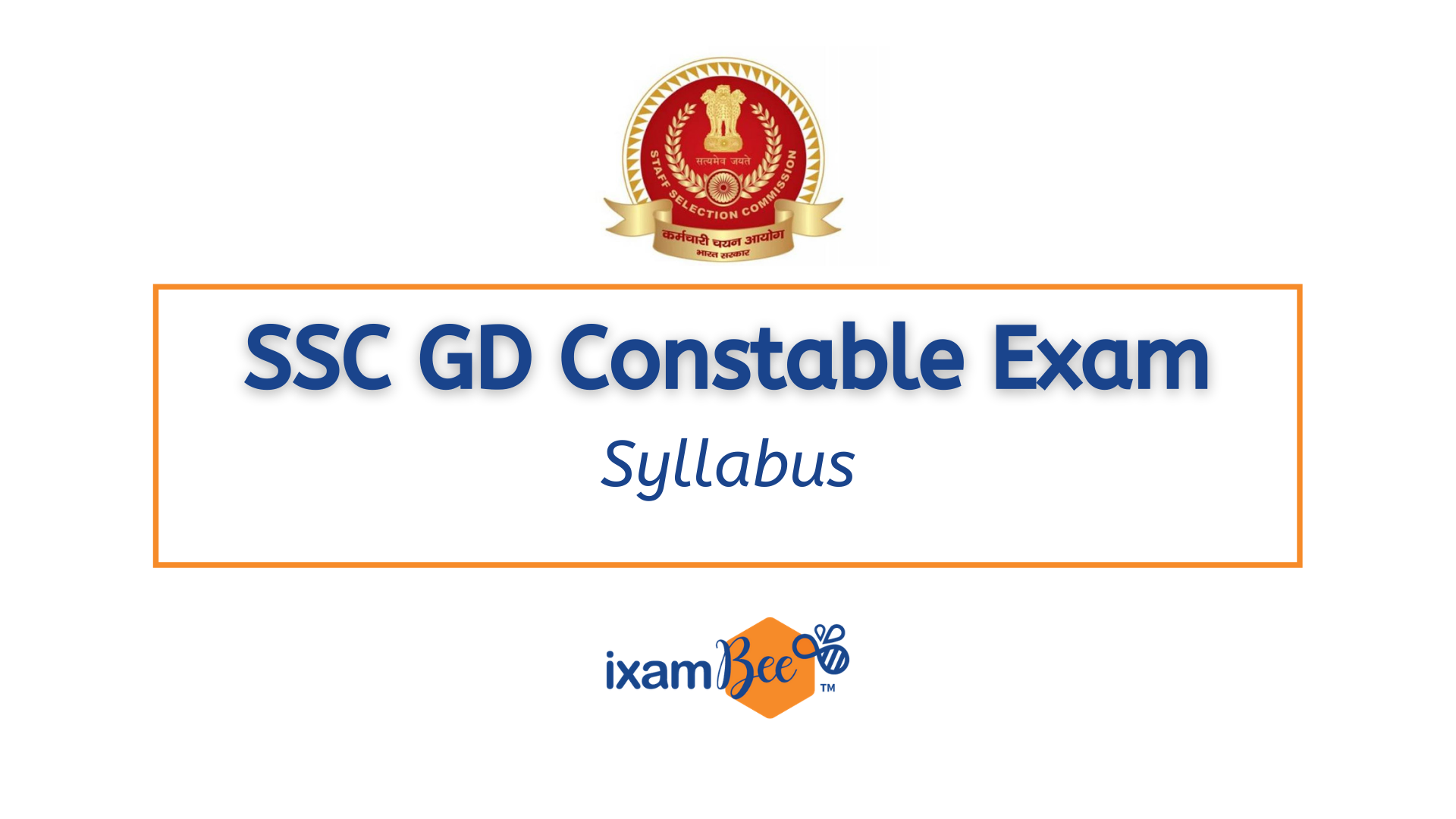 SSC GD Constable Exam Syllabus