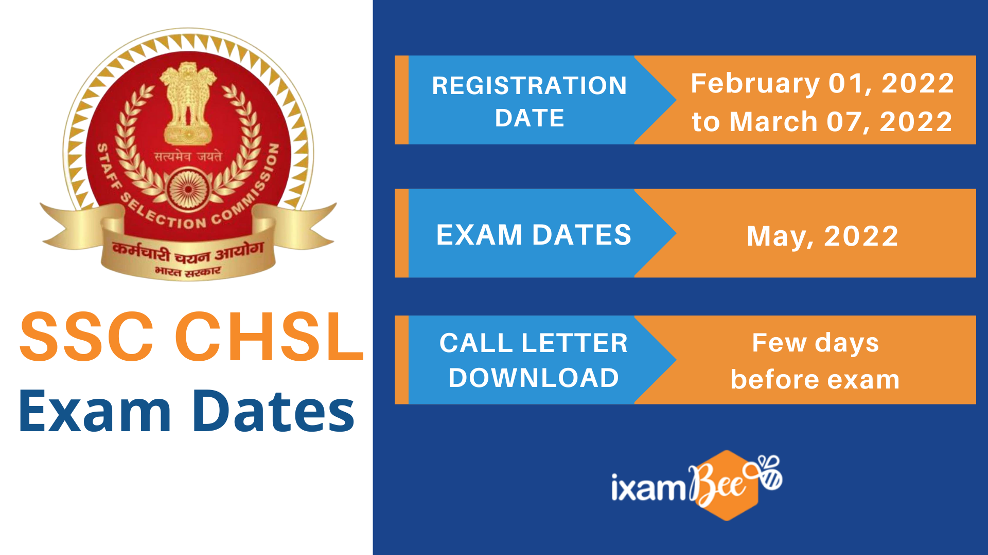 SSC CHSL Exam Calendar 2022 Check Exam Dates and Schedule for CHSL