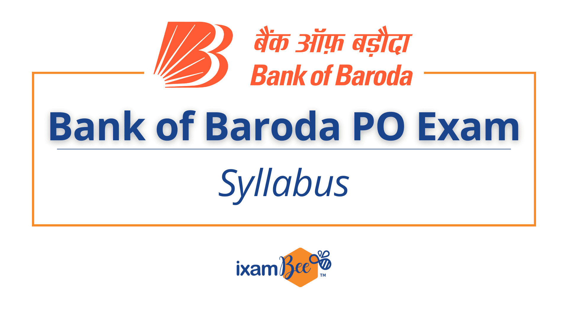 Bank of Baroda PO Exam Syllabus