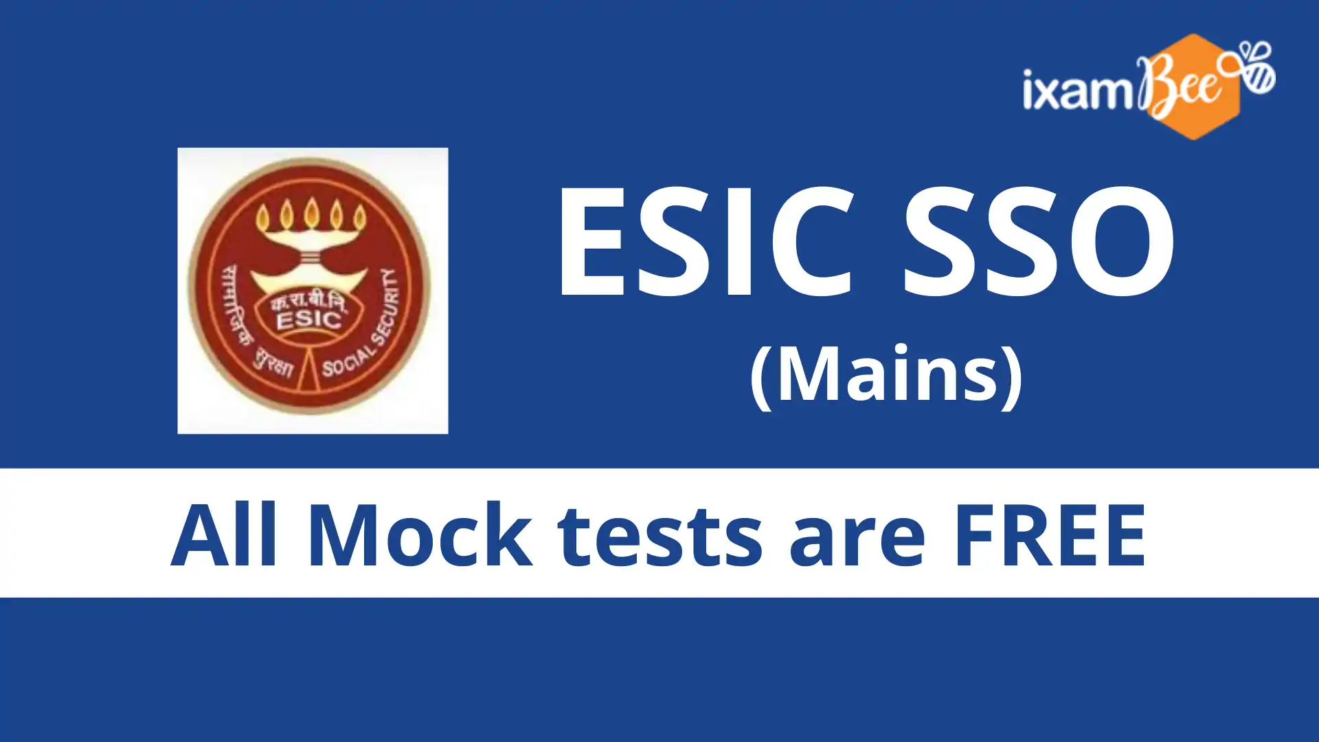 ESIC SSO Mains online course