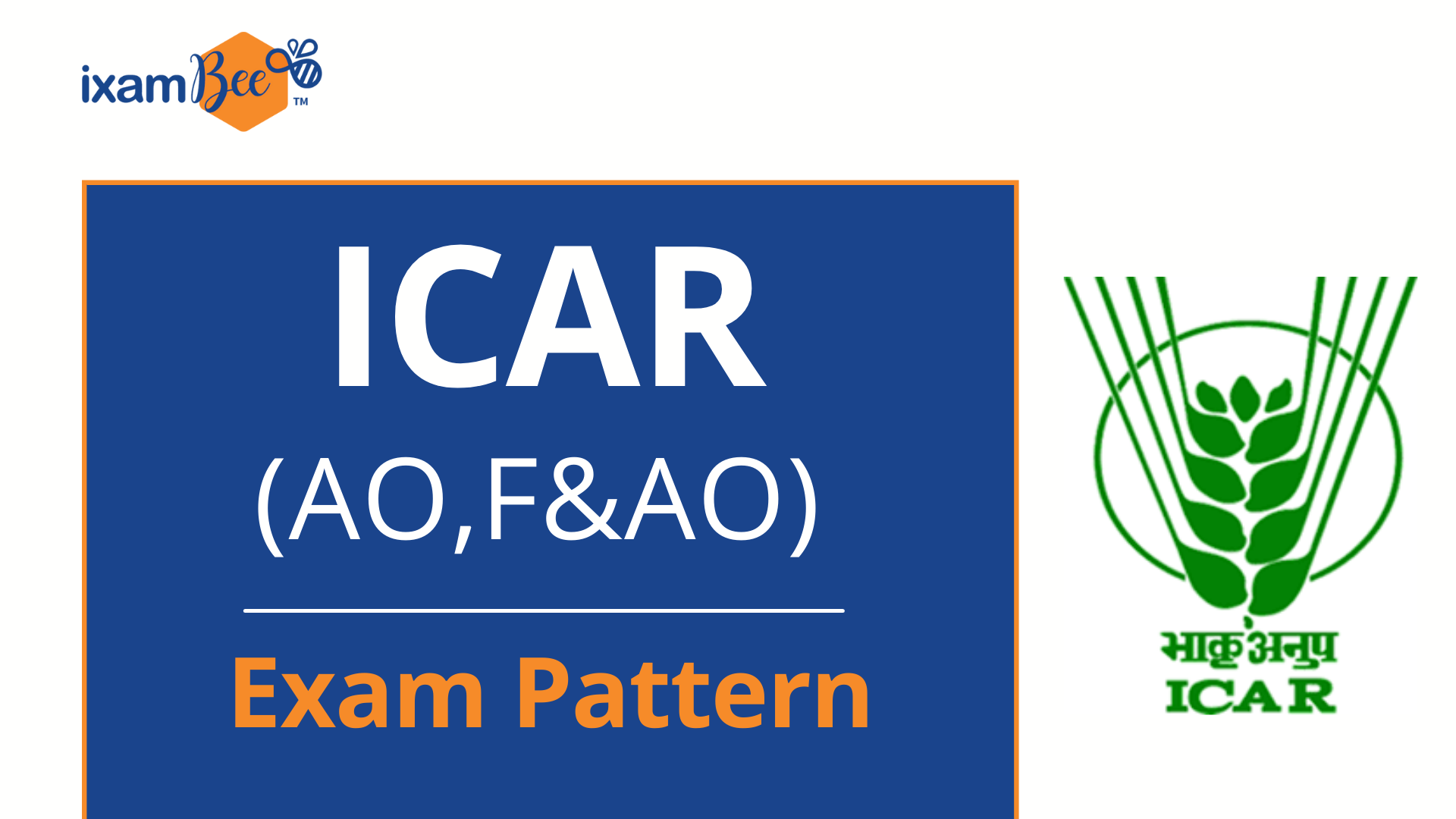 ICAR exam pattern