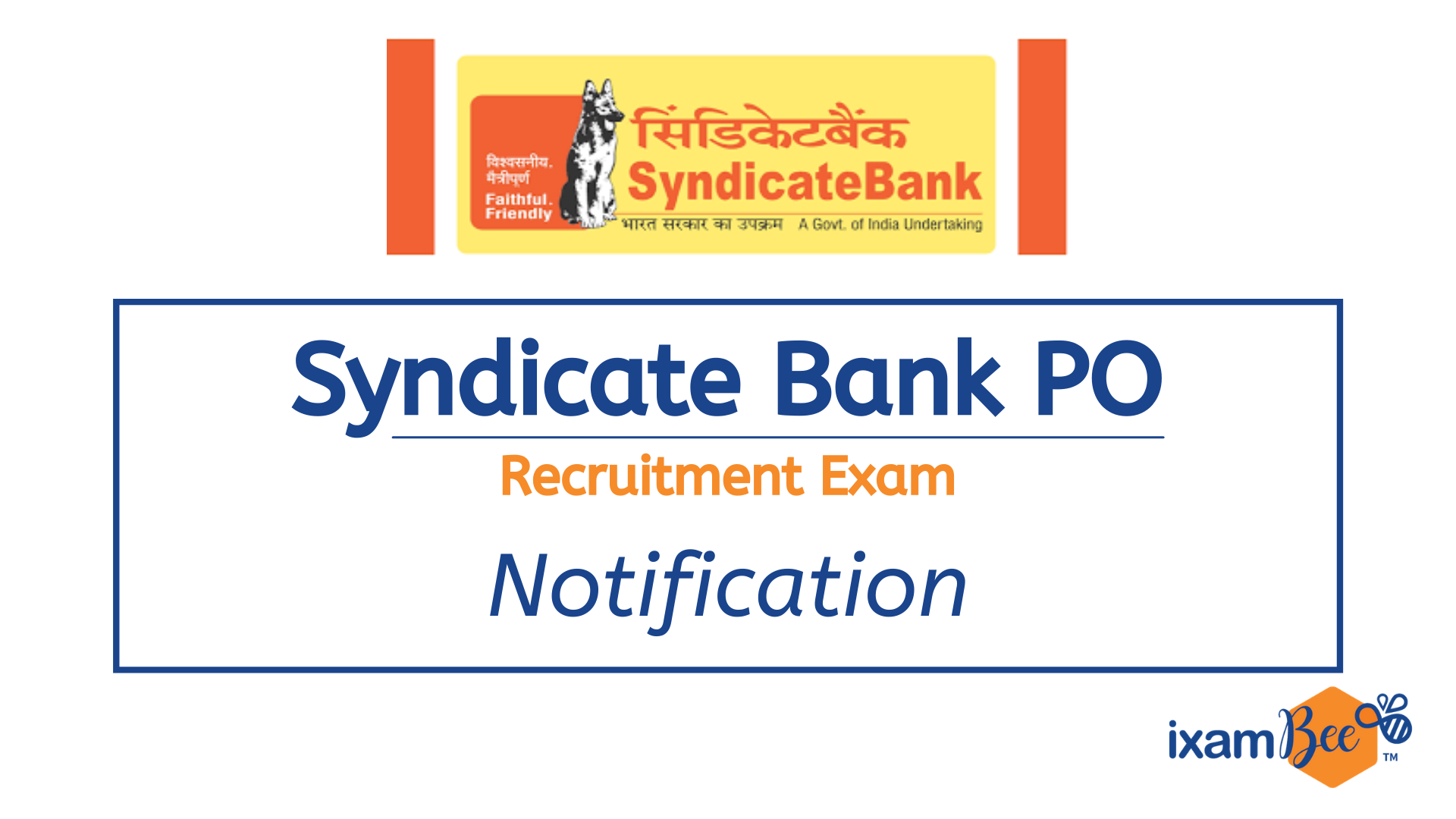 Syndicate Bank PO Recruitment Notification