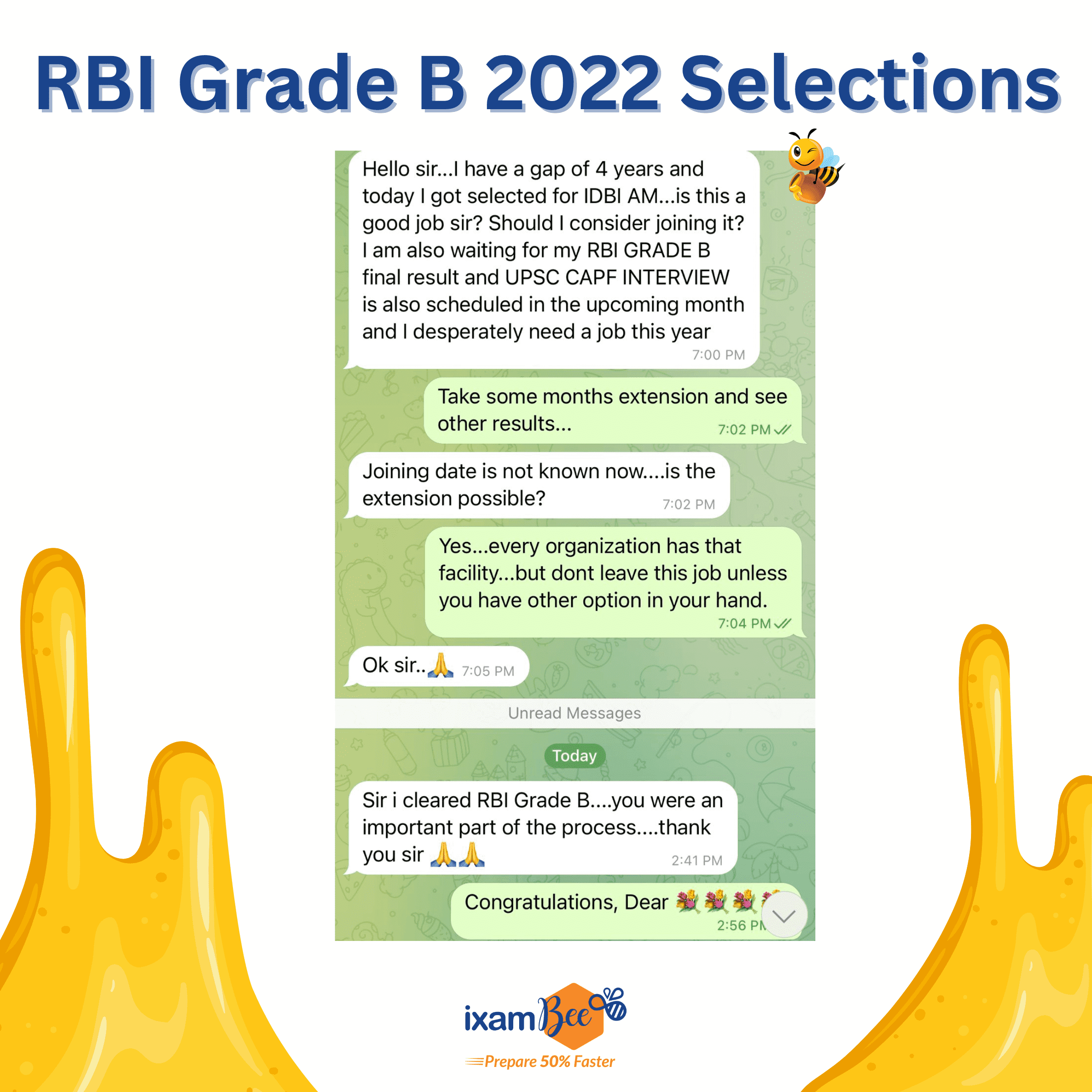 RBI Grade B Testimonials