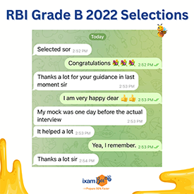 RBI Grade B Testimonials